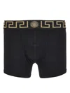 Versace Underpants Low Rise Trunk Stretch Bio Cotton Jers In Black
