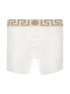 Versace Men's Medusa Key Jersey Boxer Brief In White