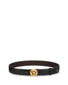 Versace Men's Medusa Leather Belt In Multi