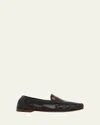 Versace Black Guanto Loafers In Calf Leather In Multi