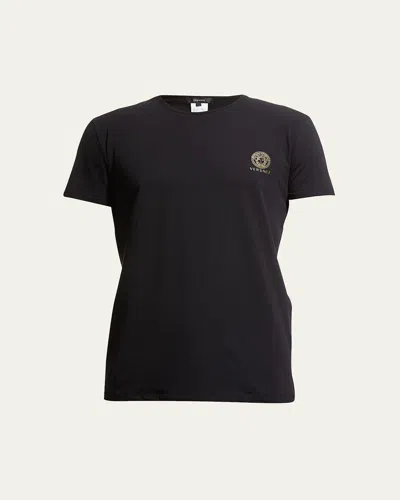 VERSACE MEN'S MEDUSA LOGO CREWNECK T-SHIRT