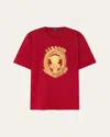 Versace Medusa Column T-shirt In Burgundy