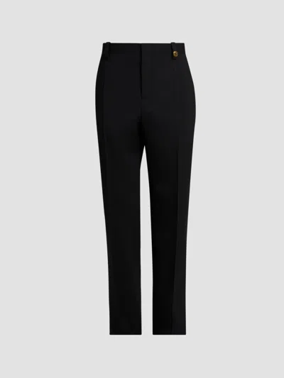 Versace Men's Medusa Stretch-wool Pants In Black
