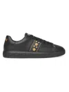 Versace Black Greca Embellished Nylon Faux-leather Sneakers