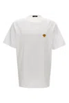 Versace White Crewneck T-shirt With Medusa Embroidery On The Front In Cotton Man In White