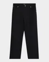 Versace Men's Medusa Wool Denim Pants In Black