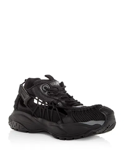 Versace Men's Mercury Low Top Sneakers In Black