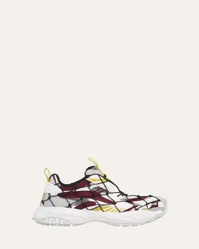 Versace Men's Mercury V3 Net Sneakers In White