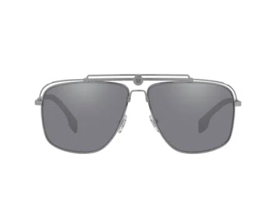 Versace Men's Metal Mirror Effect Sunglasses In Grey In Multi