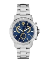Versace New Chrono Bracelet Watch Man Wrist Watch Silver Size Onesize Stainless Steel