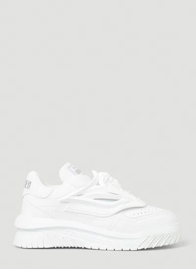 Versace Lo-top Leather Trainers In White