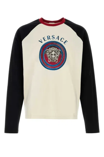 VERSACE MEN OFF WHITE GRAPHIC T-SHIRT, S LUXURY T-SHIRTS FOR MEN DARVEYS