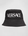 Versace Men's Other Reversible Bucket Hat In Black Gold