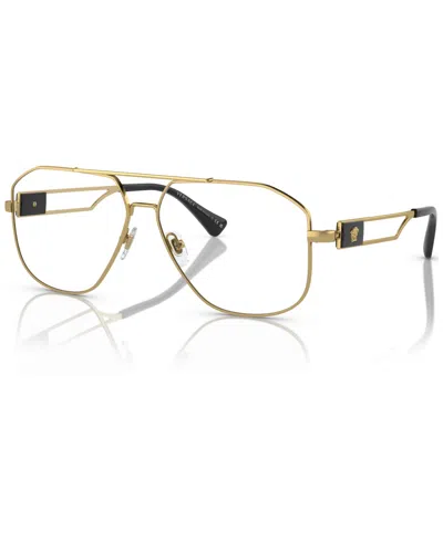 Versace Men's Pilot Eyeglasses, Ve1287 59 In Gold-tone