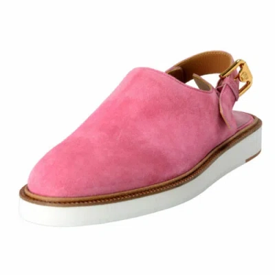 Pre-owned Versace Men's Pink Suede Leather Slingback Sandals Shoes Us 6 7 8 9 10 11 12 13