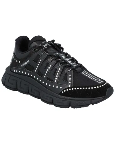 VERSACE VERSACE MEN'S POLYESTER TRIGRECA STUDS SNEAKER, NEVER WORN (AUTHENTIC PRE-  LOVED)