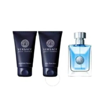 Versace Men's Pour Homme Gift Set Fragrances 8011003879311 In Blue / Orange