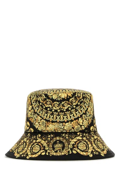 Versace Men Printed Polyester Bucket Hat