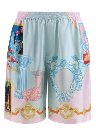 Versace Men's Printed Silk Shorts | Size 50 | 10024761a12995 Color 5x590