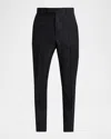 Versace Men's Python Jacquard Formal Pants In Black