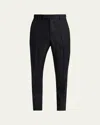 Versace Men's Python Jacquard Formal Pants In Black