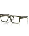 Versace 54mm Rectangle Optical Glasses In Green