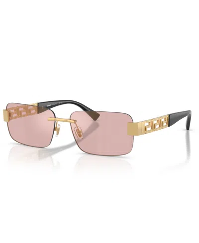 Versace Men's Rectangle Sunglasses, Ve2298 In Pink
