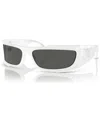 Versace Eyewear Rectangular Frame Sunglasses In White