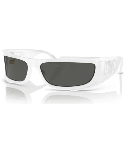 Versace Eyewear Rectangular Frame Sunglasses In White