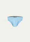 VERSACE MEN'S RIBBED COTTON LOGO BRIEFS