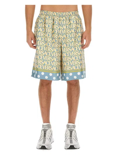 VERSACE MEN'S SHORTS WITH LOGO | SIZE 48 | 1002476