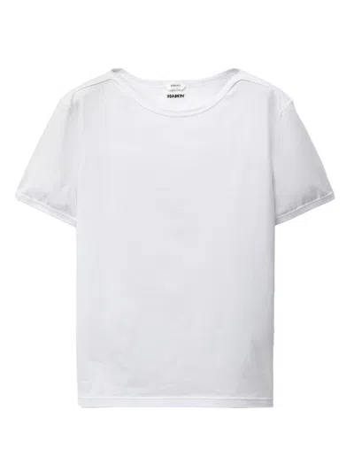 Versace Embroidered Cotton-jersey T-shirt In White