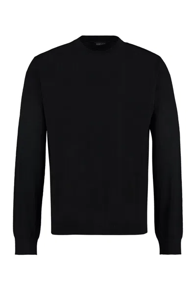 VERSACE MEN'S SILK AND COTTON BLEND SWEATER