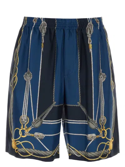 VERSACE MEN'S SILK BERMUDA SHORTS