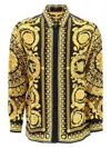 Versace Barocco Print Long-sleeved Silk Shirt
