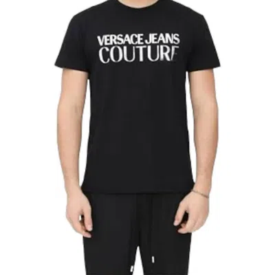 Versace Men's Silver Logo Shirt In Black