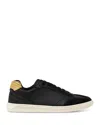 Versace Black Greca Court Faux-leather Sneakers In Animal Print