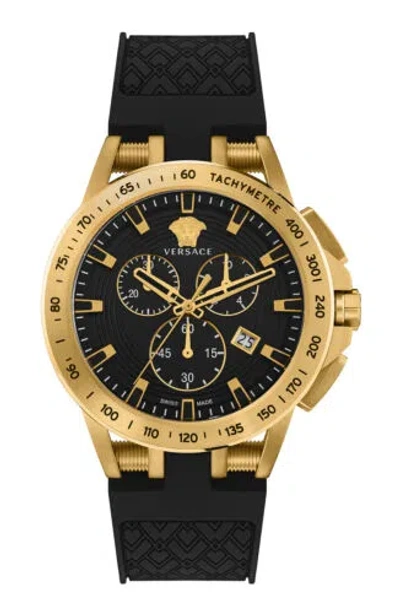 Pre-owned Versace Men's Sport Tech 45mm Quartz Watch Ve3e00321