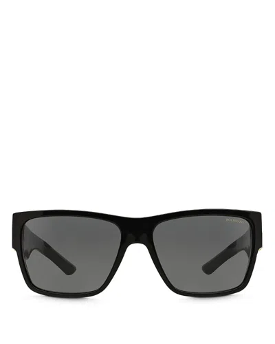 Versace Men's Square Polarized Sunglasses, 59mm In Black
