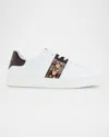 Versace Men's Studded Greca Low-top Sneakers In White