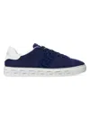 Versace Suede Greca Sneakers In Blue