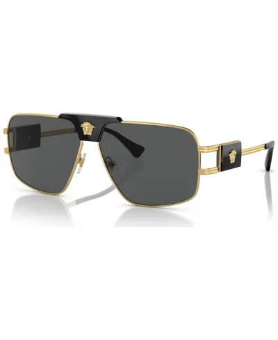 Versace Men's Sunglasses, Ve2251 In Gold-tone,black