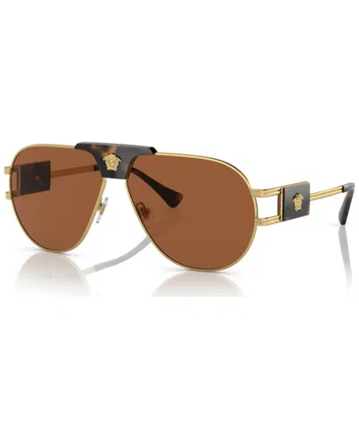 Versace Man Sunglasses Ve2252 In Gold