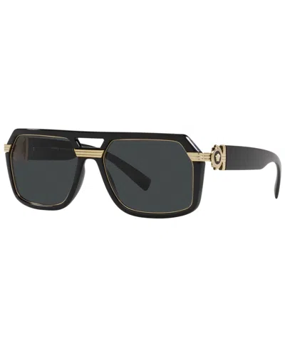 Versace Black Vintage Icon Pilot Sunglasses