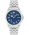 Versace Men's Swiss Anteo Stainless Steel Bracelet Watch 41mm In Stainless Steel