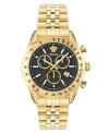 VERSACE MEN'S SWISS CHRONOGRAPH GOLD ION PLATED STAINLESS STEEL BRACELET WATCH 44MM