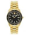Versace V Dome Watch, 42mm In Gold