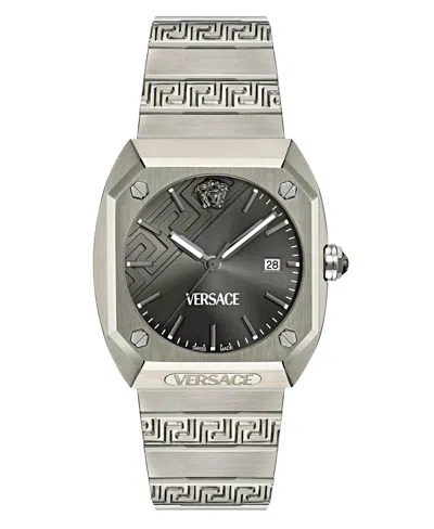 Versace Men's Antares Titanium Bracelet Watch, 44x41.5mm In Titan Gray