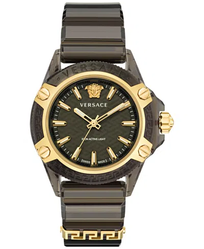 Versace Icon Active Silicone Watch In Green