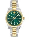 Versace Men's Swiss Millenyium Two-tone Stainless Steel Bracelet Watch 40mm In Two Tone